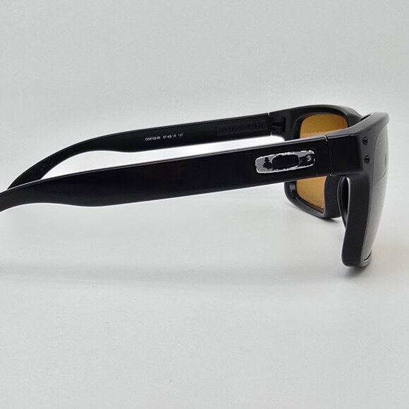 Oakley OO9102-98 Holbrook Matte Black Frame Polarized Bronze Lens Sunglasses - Picture 5 of 13